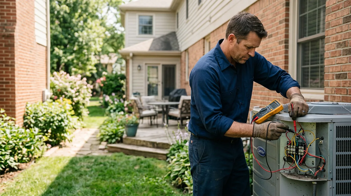 HVAC technician working near Toledo, OR